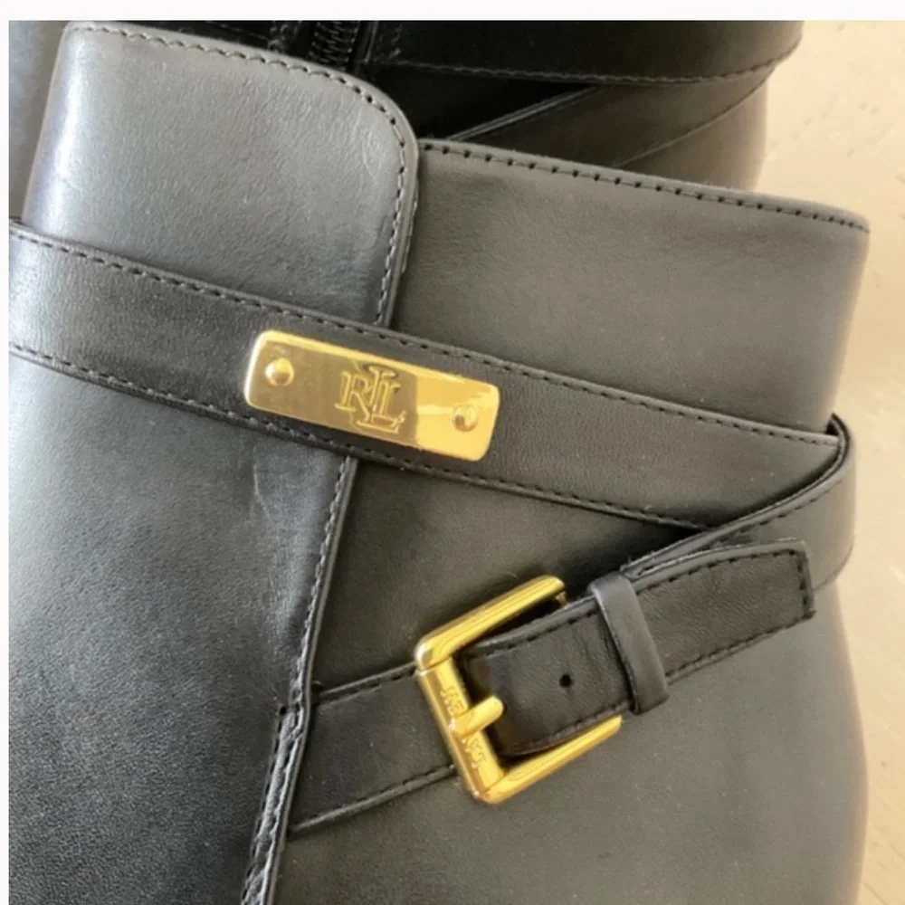 Lauren Ralph Lauren Leather Boots Size 7 New in Box - Picture 3 of 8